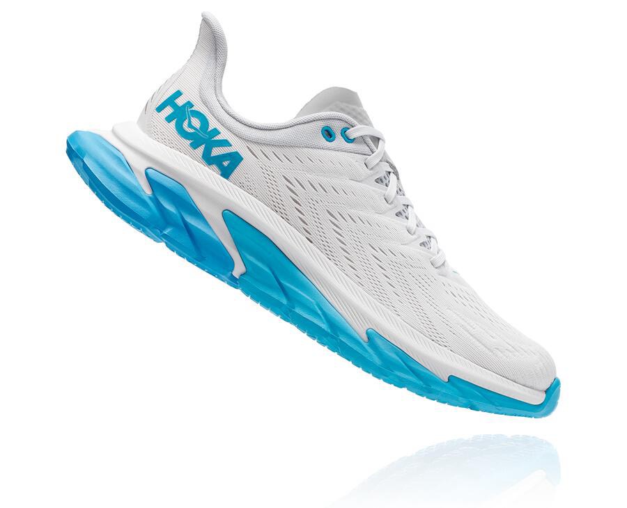 Hoka One One Hardloopschoenen Heren - Clifton Edge - Wit/Blauw - GA6071894